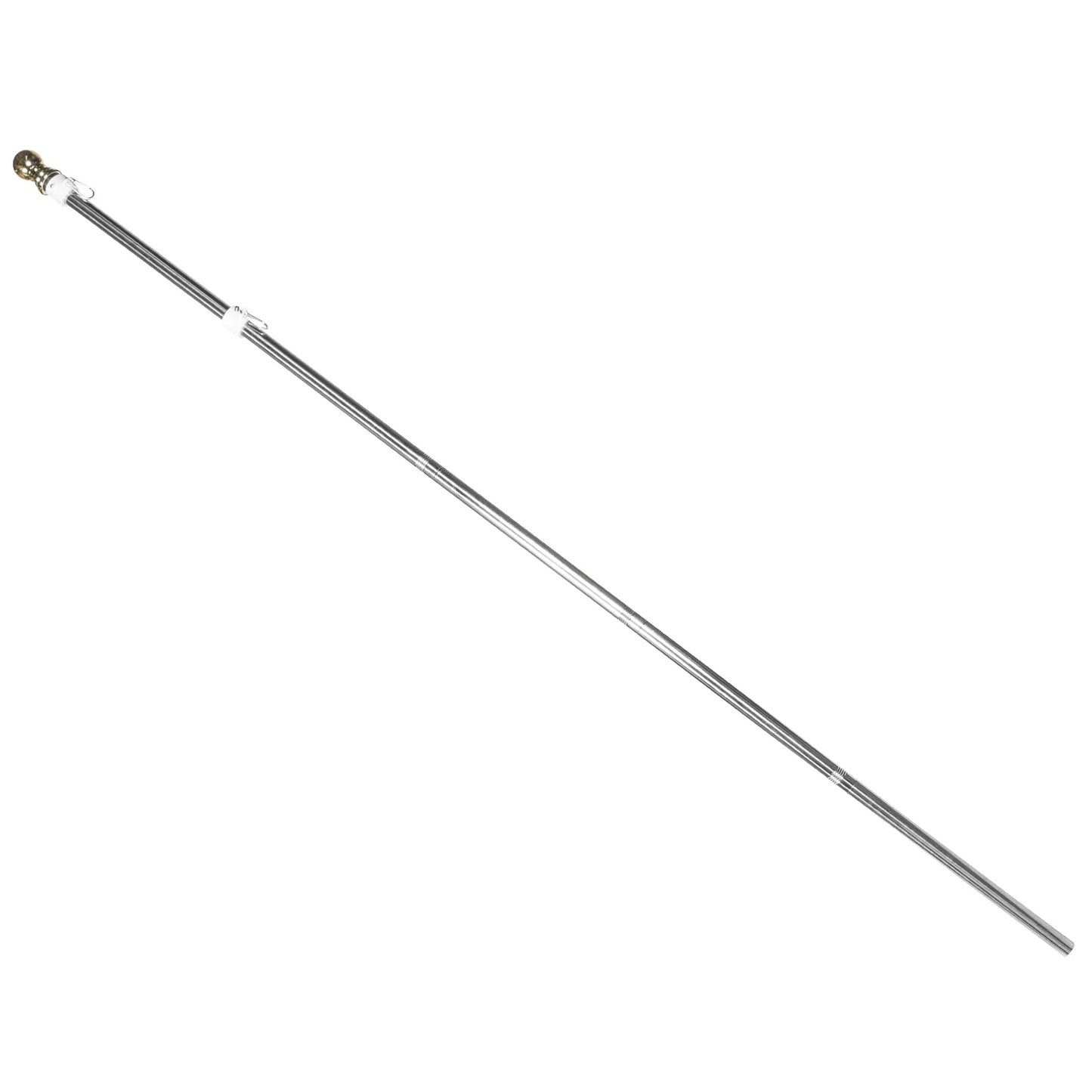 1.9M Stainless Steel Flagpole Anti-Winding Free Rotation Flag Pole Holder Rustproof Banner Holder for Garden Yard