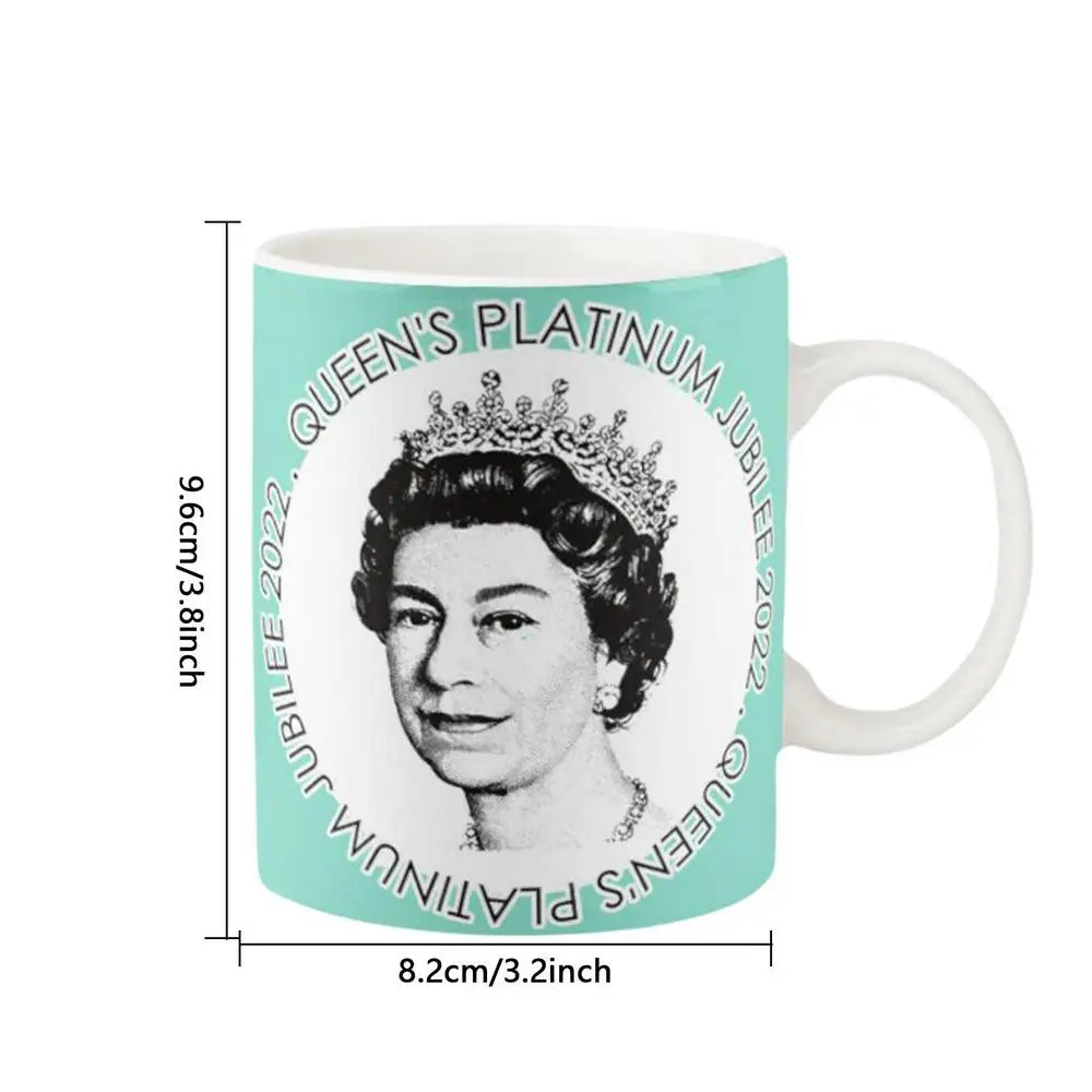 Queen Elizabeth II Memorial Mug Water Cup 1952-2022 Queen's Platinum Jubilee Commemorative Mugs for Tea Coffee Water
