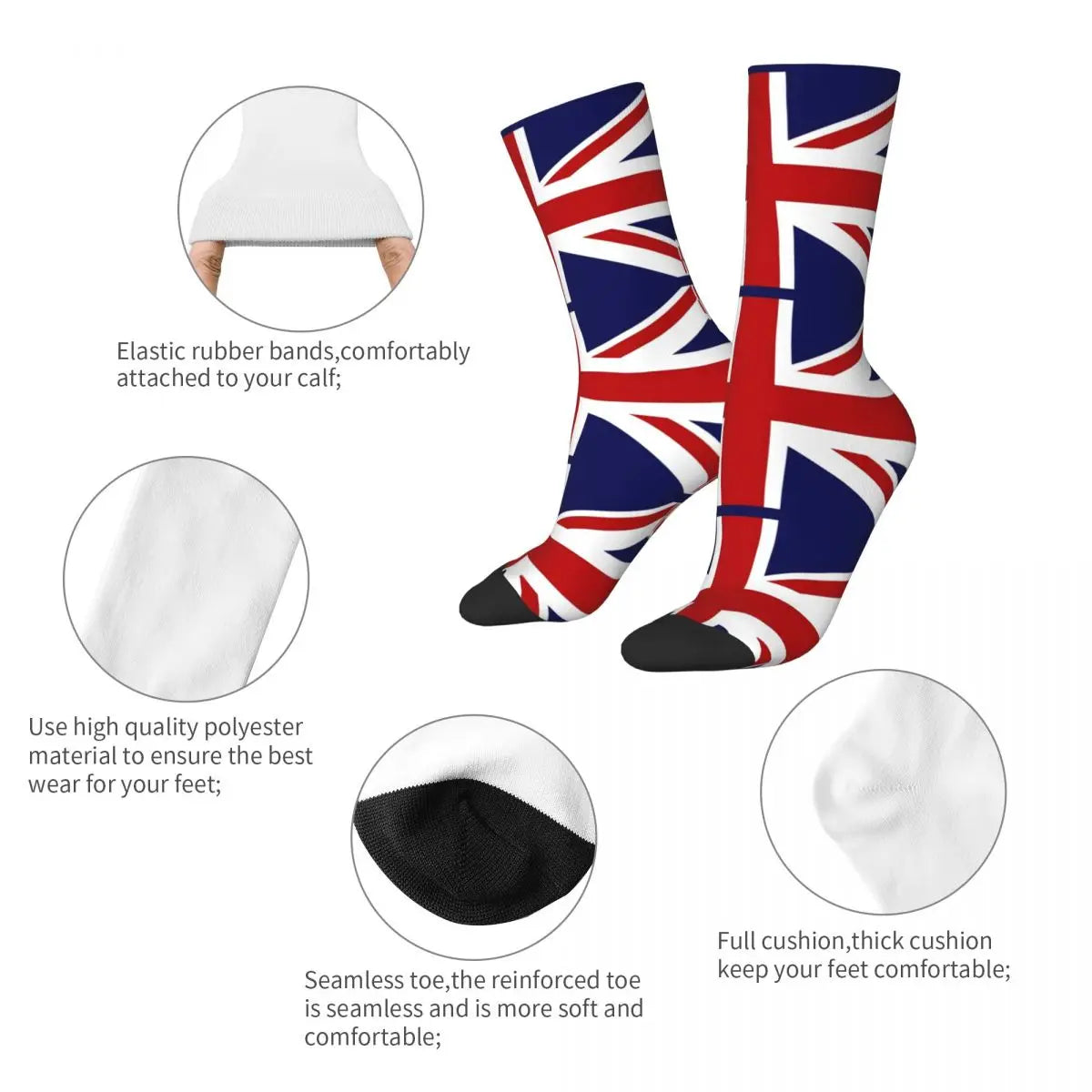 Union Jack Crew Socks - Unisex